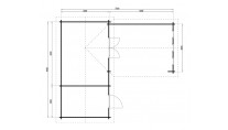 Plattegrond Lugarde blokhut Blokhut Amstelveen 600x700 geïmpregneerd