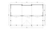 Plattegrond Lugarde blokhut Bonaire 550x850