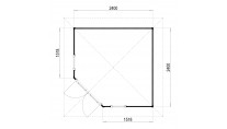 Plattegrond Lugarde tuinhuis Fifth Avenue 240x240 V5