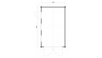 Plattegrond Lugarde blokhut Garage Colorado 300x500 geïmpregneerd