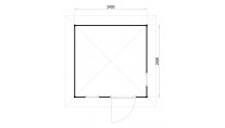 Plattegrond Lugarde tuinhuis Prima Jessica V1 geïmpregneerd