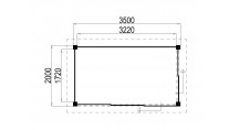 Plattegrond Lugarde Tuinkamer Apeldoorn 350x200 geïmpregneerd
