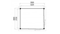 Plattegrond Lugarde Tuinkamer Apeldoorn 350x300 geïmpregneerd