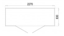 Plattegrond Biohort metalen tuinhuis Tuinkast 230