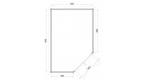 Plattegrond Woodford houtskeletbouw tuinhuis Bennington Economy Corner 300x450