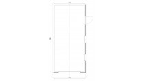 Plattegrond Woodford houtskeletbouw garage Birmingham 350x750