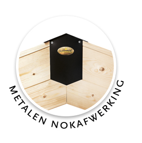 Lugarde blokhutten met hoogwaardige nokafwerking