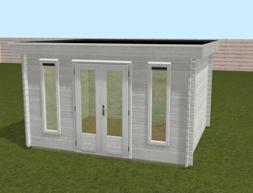 Voorbeeld lugarde 3D model blokhut