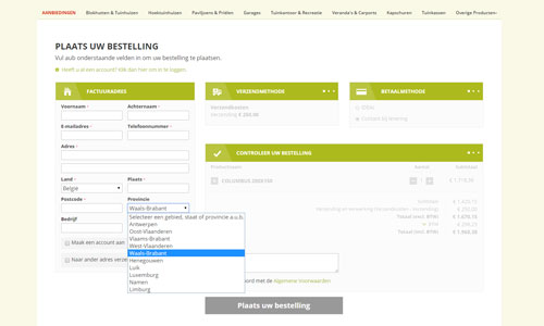 selecteer provincie