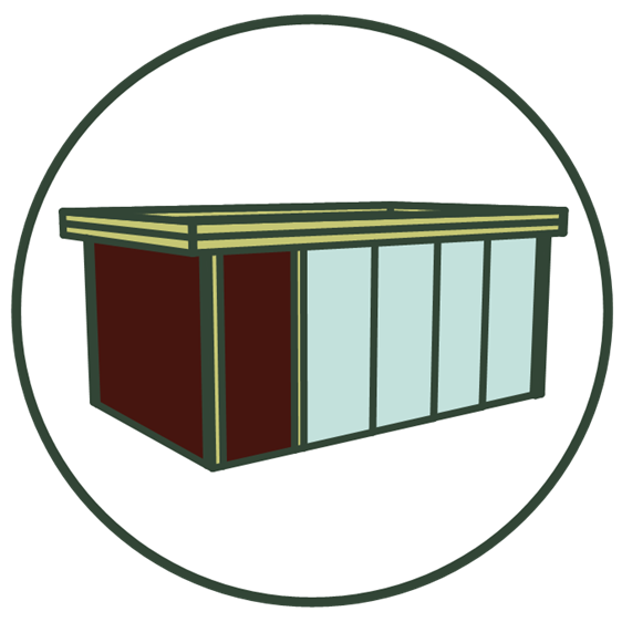 Vrijstaande tuinkamers